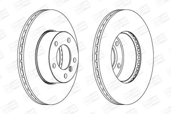 КОМПЛ.2 ШТ/ Гальмівний диск пер. BMW 1 E81,E87 /3 E90,E91,E93 (300*24) CHAMPION 562342CH (фото 1)