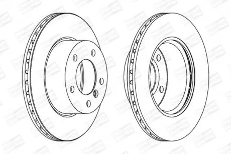 КОМПЛ.2 ШТ/ Гальмівний диск пер. BMW F20,F21,F22 11- (284*22) CHAMPION 562313CH