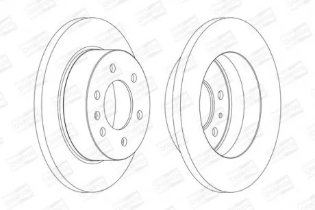 КОМПЛ.2 ШТ/ Гальмівний диск зад. MB Sprinter, VW Crafter 06- (298*16) CHAMPION 569137CH