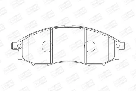 NISSAN гальмівні колодки передн. Navara 02- CHAMPION 572551CH