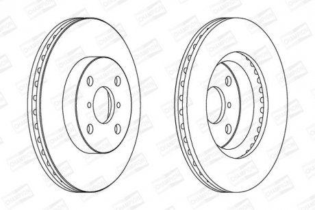 TOYOTA гальмівний диск передн.Yaris 06- CHAMPION 562421CH