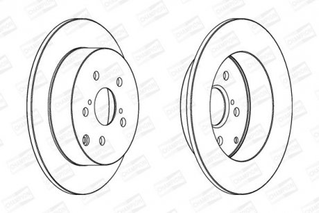 TOYOTA диск гальмівний задн.Corolla 01- CHAMPION 562415CH