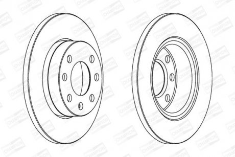 OPEL диск гальмівний передн.Corsa C 00- CHAMPION 562195CH