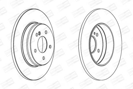 DB диск гальмівний задній W/S210 96- CHAMPION 562051CH