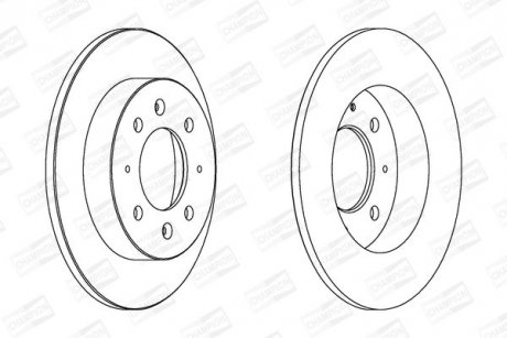 KIA диск гальмівний задн.Cerato 04- CHAMPION 562788CH