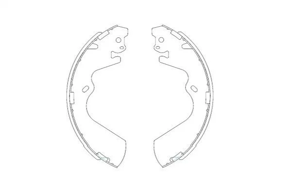 PARTS HYUNDAI Комплект гальмівних колодок GALLOPER II (JK-01) 2.5 TD 98-03, H-1 / STAREX (A1) 2.4 03-04 KAVO KBS3403 (фото 1)