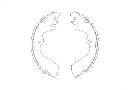 PARTS HYUNDAI Комплект гальмівних колодок GALLOPER II (JK-01) 2.5 TD 98-03, H-1 / STAREX (A1) 2.4 03-04 KAVO KBS3403
