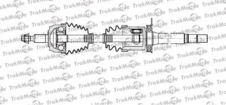 VW Полуось прав L=1026,5mm 38/37 зуб. MULTIVAN V 2.0 TDI 09-15, TRANSPORTER V 2.0 BiTDI 09-15 TRAKMOTIVE 301119