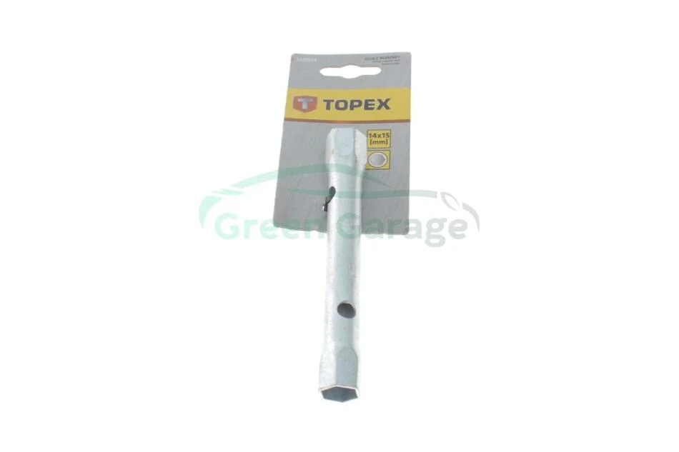 Ключ торцевий двосторонній трубчастий 14 х 15 мм TOPEX 35D934 (фото 1)