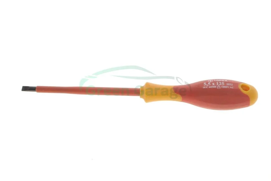 Викрутка шліцева 1000В, 5.5 x 125 5 мм,, CrMo TOPEX 39D473 (фото 1)