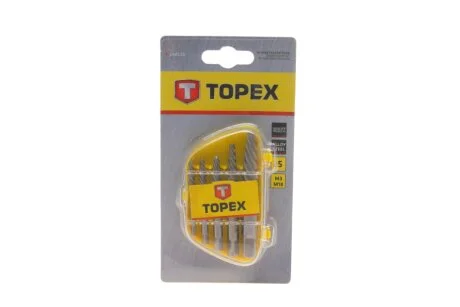 Набір для висвердлювання гвинтів, набір 5 шт. TOPEX 14A110