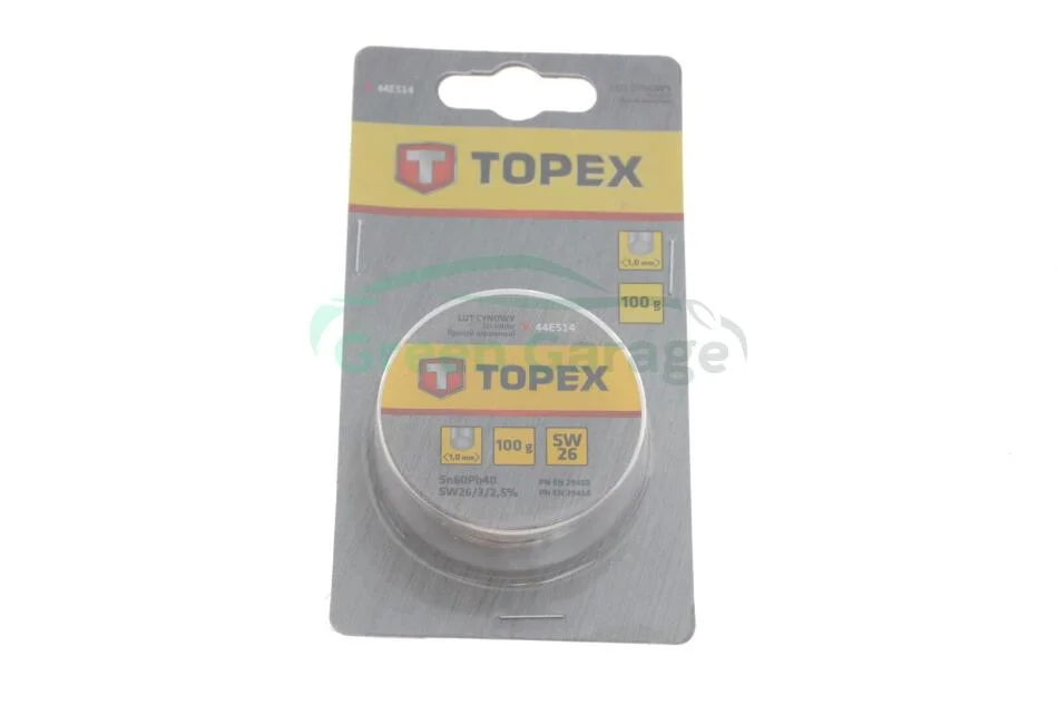 Припій олов\'яний 60%Sn, дріт 1.0 мм,100 г TOPEX 44E514 (фото 1)