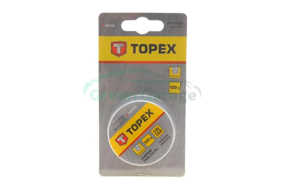 Припій олов\'яний 60%Sn,дріт 1.5 мм,100 г TOPEX 44E524 (фото 1)