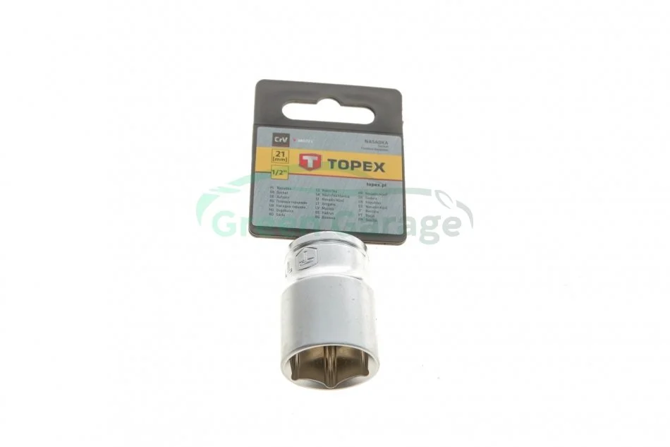 Головка змінна 6-гранна 1/2", 21 мм TOPEX 38D721 (фото 1)