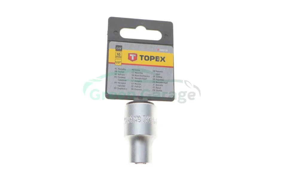 Головка змінна 6-гранна 1/2", 10 мм TOPEX 38D710 (фото 1)