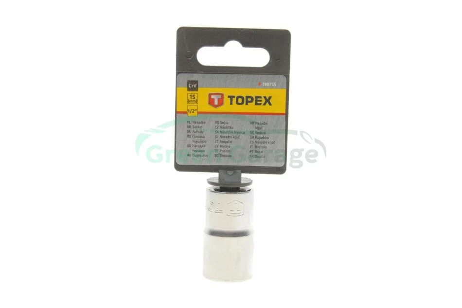 Головка змінна 6-гранна 1/2", 15 мм TOPEX 38D715 (фото 1)
