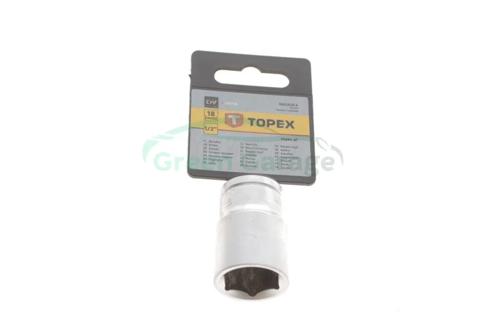 Головка змінна 6-гранна 1/2", 18 мм TOPEX 38D718 (фото 1)