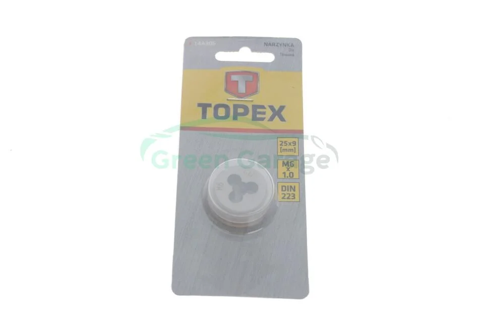 Плашка М6, 25 х 9 мм TOPEX 14A306 (фото 1)