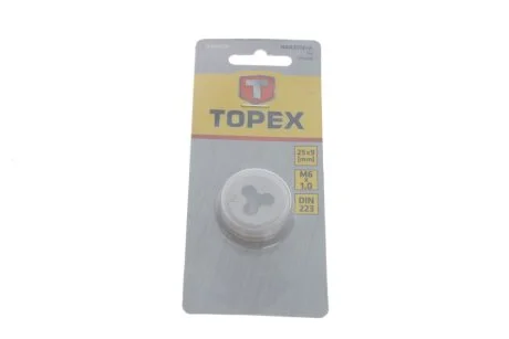 Плашка М6, 25 х 9 мм TOPEX 14A306