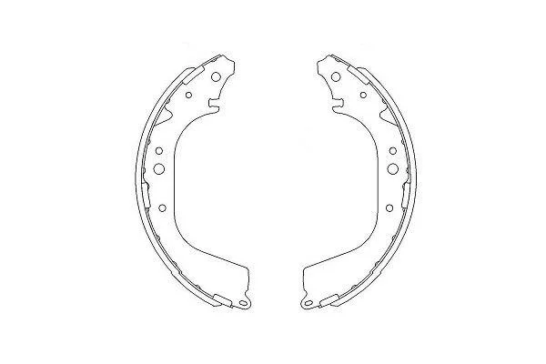PARTS гальм.колодки бараб.задні Nissan Patrol 2.8TD 88- KAVO KBS7409 (фото 1)