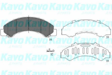 PARTS к-т гальмівних колодок TOYOTA DYNA 06- KAVO KBP-3512