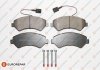 Колодки гальмівні (передні) Citroen Jumper/Fiat Ducato/Peugeot Boxer 2.0-3.0HDi 06- R16(з датчиком) EUROREPAR 1675989780 (фото 1)