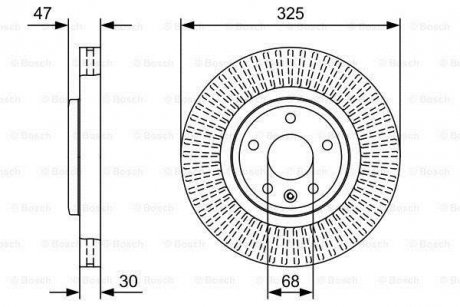 FORD USA Гальмівний диск передн. EXPLORER BOSCH 0986479W52