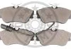 Колодки гальмівні (передні) VW T4 1.9-2.5TDI (Lucas) (з датчиком) OPTIMAL BP12023 (фото 2)