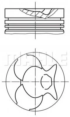 Поршень Mahle MB MAHLE / KNECHT 0024900 (фото 1)