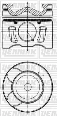 Поршень с кольцами і пальцем (размер отв. 85.00/STD) CITROEN 2.0HDi/BlueHDi 06- (DW10CTED4 2.0 Hdi) YENMAK 3104194000 (фото 1)
