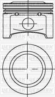 Поршень с кольцами і пальцем OPEL Astra G 1.4 (размер отв. 77.6 / STD) (Z1, 4XE) YENMAK 3104230000