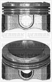 Поршень з кільцями і пальцем (розмір отв. 75,00/STD) CITROEN C-Elysee 1,2VTi YENMAK 3104105000