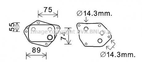 Радіатор масляний HYUNDAI ACCENT (2006) 1.5 CRDI (Ava) AVA COOLING HY3288 (фото 1)