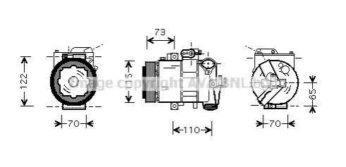 Компрессор кондиционера VAG (Пр-во AVA) AVA COOLING SAAK018 (фото 1)