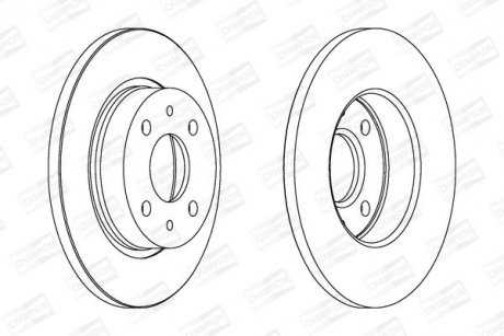 Диск тормозной ВАЗ 2108 передн. (2 шт.) CHAMPION 561388CH