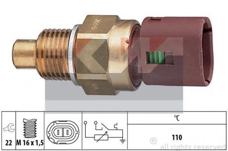 Датчик температури охолодж. рідини/масла/топлива (аналог EPS 1.830.555 /Facet 7.3555) KW 530 555