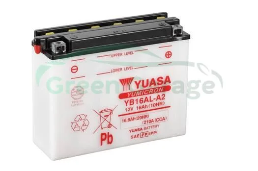 МОТО Yuasa 12V 16,8Ah YuMicron Battery YB16AL-A2 (сухозаряжений) YUASA YB16ALA2 (фото 1)