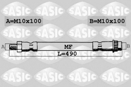 Шланг гальмівний SASIC 6600007