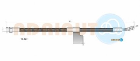 HYUNDAI гальмівний шланг передн. лів. ELantra,Kia Carens 02- ADRIAUTO 10.1241