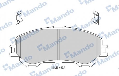 Комплект гальмівних накладок, дискове гальмо MANDO MBF015287