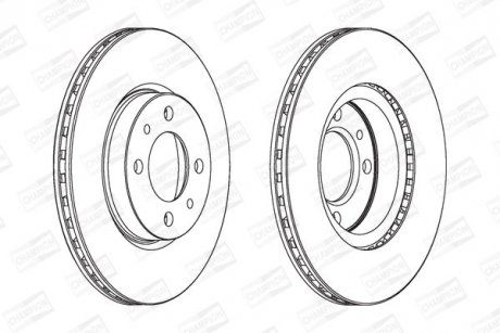 FIAT диск гальмівний передн. Doblo,Bravo,Marea,Punto,Tempra,Tipo,Lancia CHAMPION 561861CH