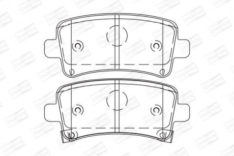 OPEL гальмівні колодки задн.Insignia 08-,Chevrolet Malibu 12-,Saab CHAMPION 573313CH