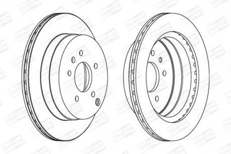 CHEVROLET диск гальмівний задн.Opel Antara,Captiva CHAMPION 562670CH