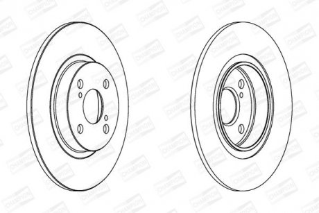 TOYOTA диск гальмів.задн.Corolla 97- CHAMPION 562412CH