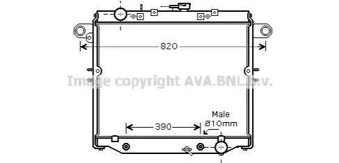 AVA Радіатор охолодження TOYOTA LAND CRUISER (1998) LAND CRUISER 100 4.2 TDI AVA COOLING TO2378 (фото 1)
