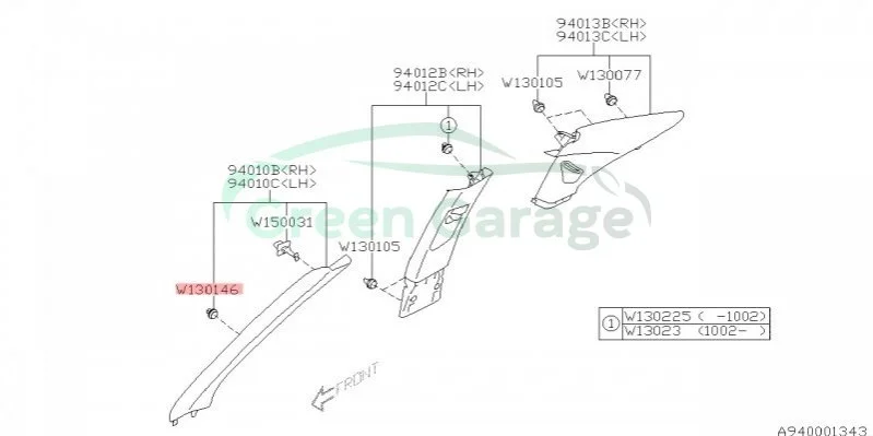 Кліпса накладки салона внутрішньої SUBARU 909130146 (фото 1)