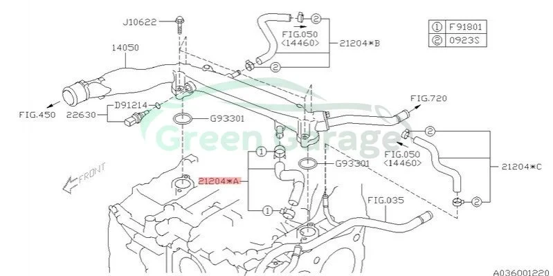 Шланг SUBARU 21204AA910 (фото 1)