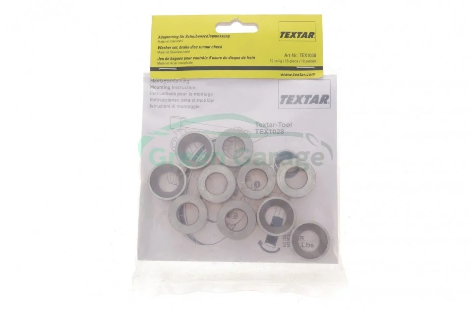 Набір шайб для вимірювання кривизни гальмівного диска TEXTAR TEX1038 (фото 1)