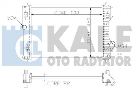 CHEVROLET Радіатор охолодження двиг. Aveo KALE 355000