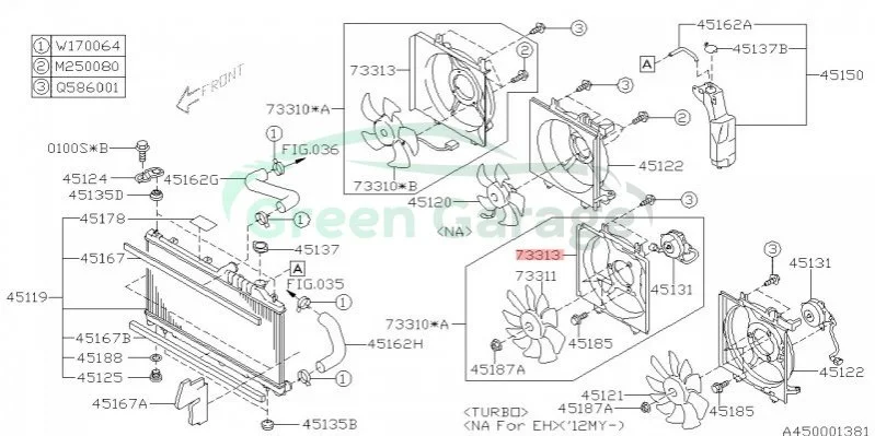 Кожух вентилятора SUBARU 73313FJ001 (фото 1)